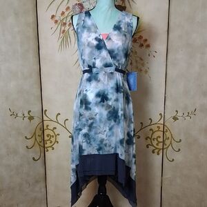 Simply Vera Vera Wang Blue and White High Low Sundress